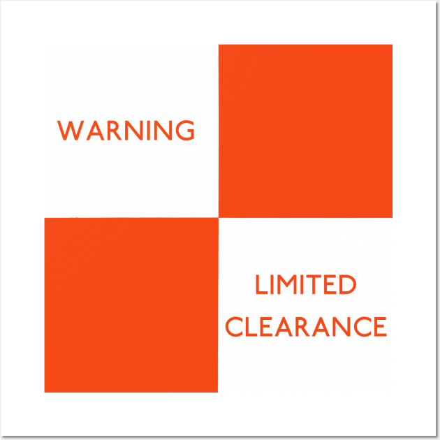 Railway notice Warning Limited Clearance Wall Art by Random Railways